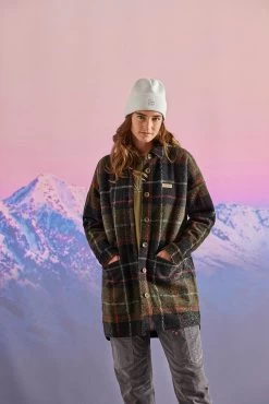 Maloja GamsM. - Wool Check Mantel WI23 -Kleidung Aktionen Geschäft 34438
